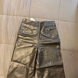 Black Faux Leather Pants